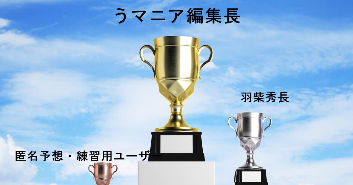 POG-INFO競馬予想大会シーズンランキング：24/01/01-24/03/31：1位:うマニア編集長/2位:羽柴秀長/3位:匿名予想・練習用ユーザー/4位:わいばん/